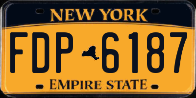 NY license plate FDP6187