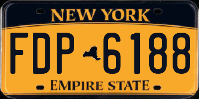 NY license plate FDP6188