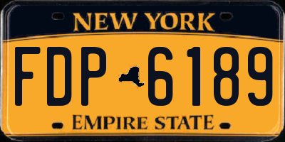 NY license plate FDP6189