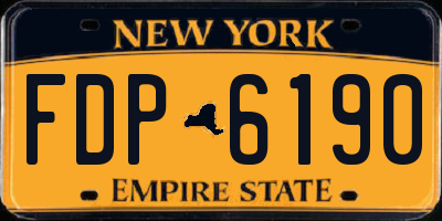 NY license plate FDP6190