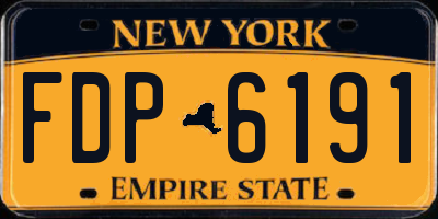 NY license plate FDP6191