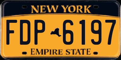 NY license plate FDP6197
