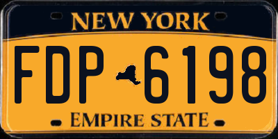 NY license plate FDP6198