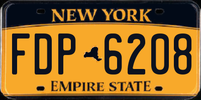 NY license plate FDP6208