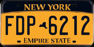 NY license plate FDP6212