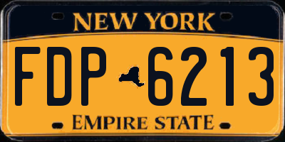 NY license plate FDP6213