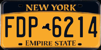 NY license plate FDP6214