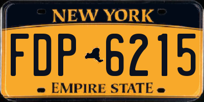 NY license plate FDP6215