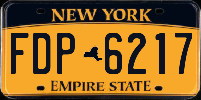 NY license plate FDP6217