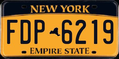 NY license plate FDP6219