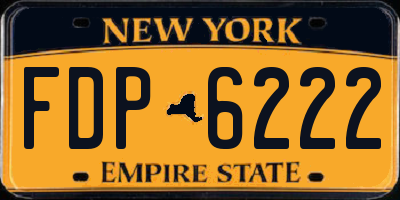 NY license plate FDP6222