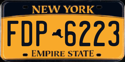 NY license plate FDP6223