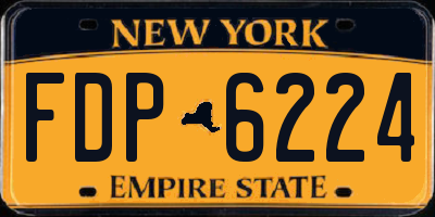 NY license plate FDP6224