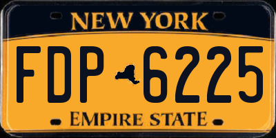 NY license plate FDP6225