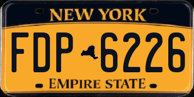 NY license plate FDP6226