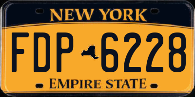 NY license plate FDP6228