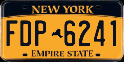 NY license plate FDP6241