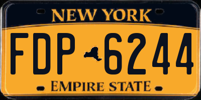 NY license plate FDP6244