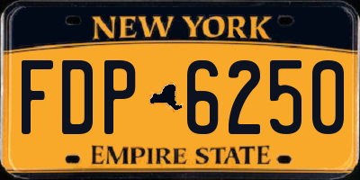 NY license plate FDP6250