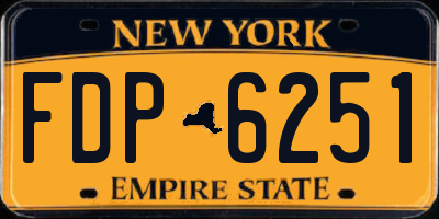NY license plate FDP6251