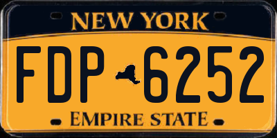 NY license plate FDP6252