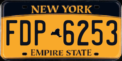 NY license plate FDP6253