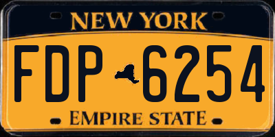 NY license plate FDP6254