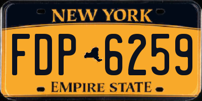 NY license plate FDP6259