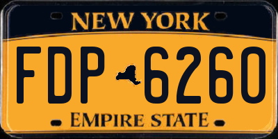 NY license plate FDP6260