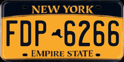 NY license plate FDP6266