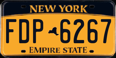 NY license plate FDP6267