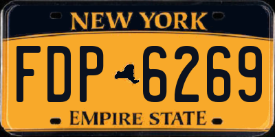 NY license plate FDP6269