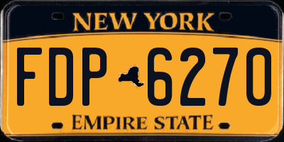 NY license plate FDP6270