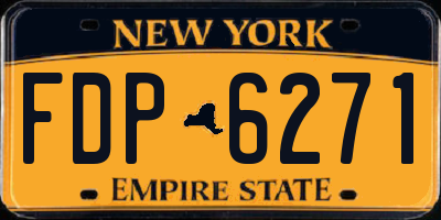 NY license plate FDP6271