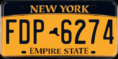 NY license plate FDP6274