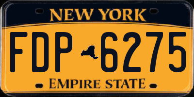 NY license plate FDP6275