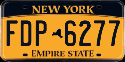 NY license plate FDP6277