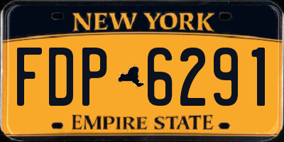 NY license plate FDP6291