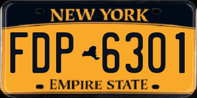 NY license plate FDP6301