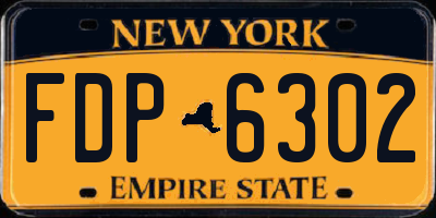 NY license plate FDP6302