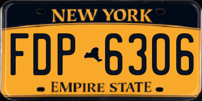 NY license plate FDP6306