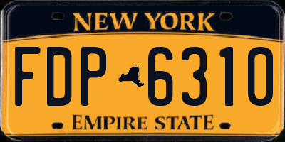 NY license plate FDP6310