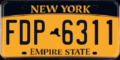 NY license plate FDP6311