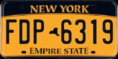 NY license plate FDP6319