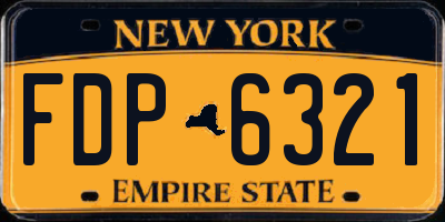 NY license plate FDP6321