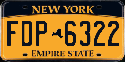NY license plate FDP6322
