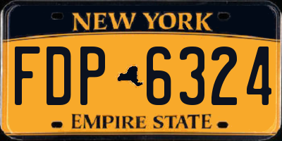 NY license plate FDP6324