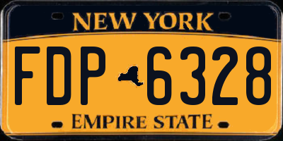 NY license plate FDP6328