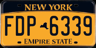 NY license plate FDP6339