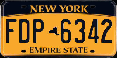 NY license plate FDP6342